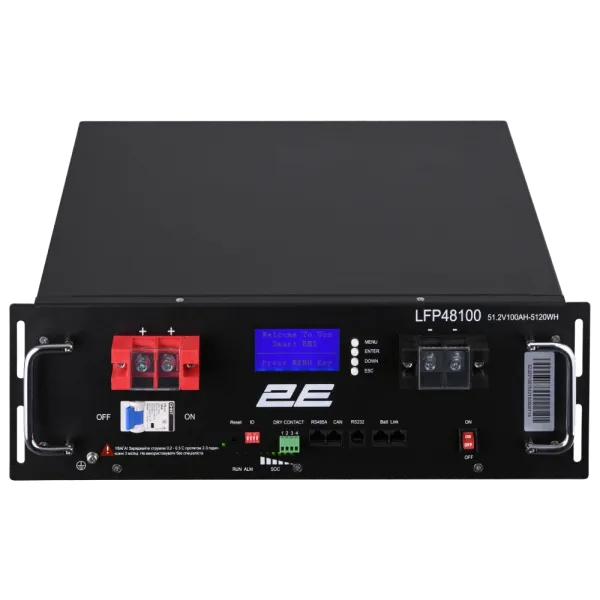 2E LFP48 100А•год 19" LCD 16S Літієва акумуляторна батарея