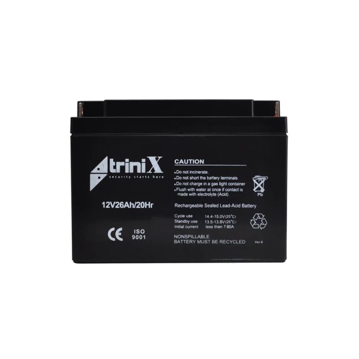 Акумуляторна батарея 12В 26Аг Trinix 12V26Ah/20Hr AGM свинцево-кислотна