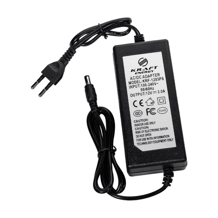 Блок живлення KRF-1203PS Kraft 12V/3A