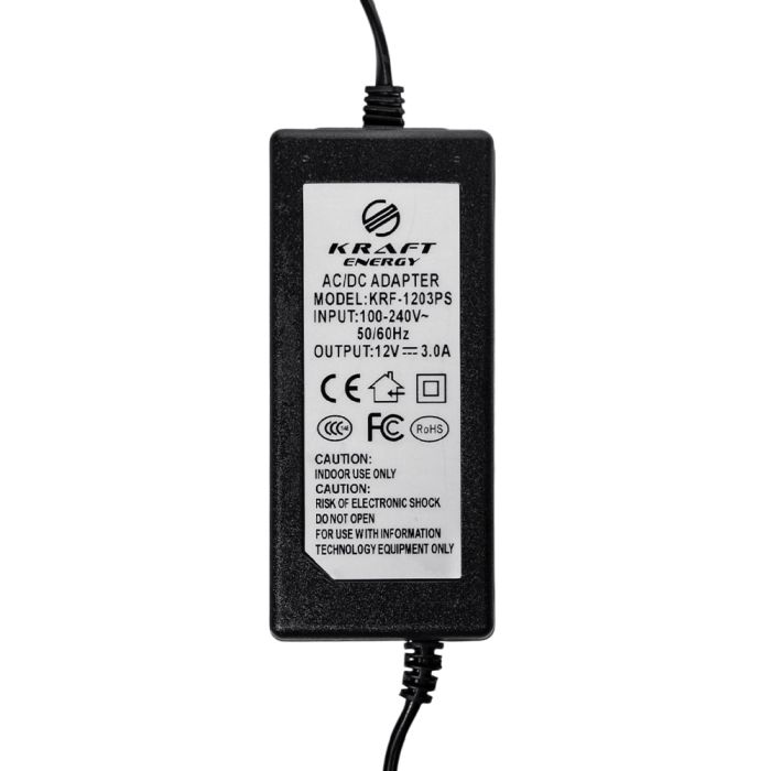 Блок живлення KRF-1203PS Kraft 12V/3A