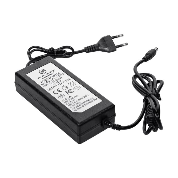 Блок живлення KRF-1205PS Kraft 12V/5A