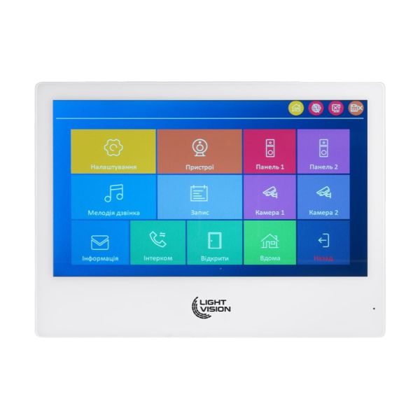 Відеодомофон 10" WiFi Tuya Light Vision SINGAPORE FHD White