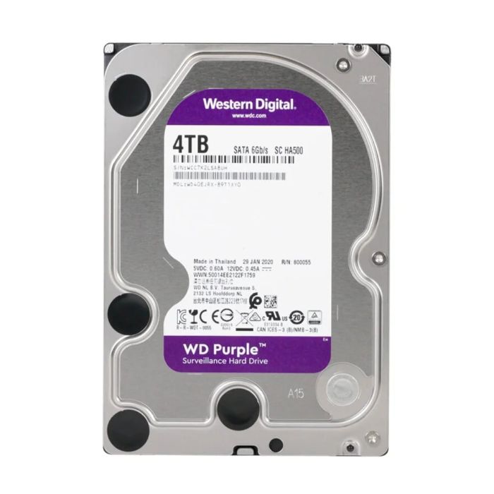 Жорсткий диск 3.5" 4TB 64MB Western Digital Purple WD40EJRX