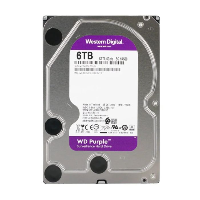 Жорсткий диск 3.5" 6TB 64MB Western Digital Purple WD60EJRX
