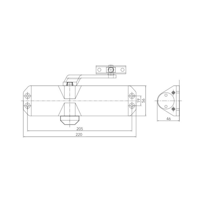 Дверний доводчик Dortec DT-82 White