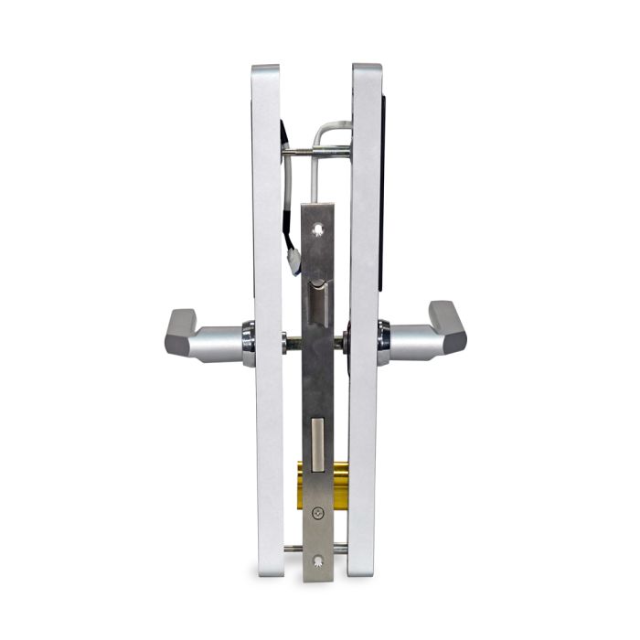 Замок біометричний автономний Trinix TRL-5105BTF Silver Right з Bluetooth, зчитувачем відбитків пальців і карт Mifare