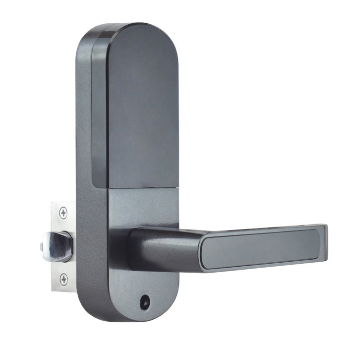 Замок біометричний автономний Trinix TRL-5107BTF Black Left з Bluetooth, зчитувачем відбитків пальців і карт Mifare