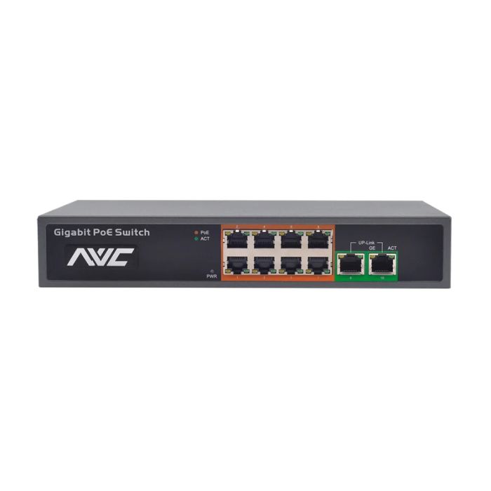 PoE-комутатор 10-портовий гігабітний NVC-1008G