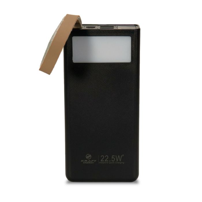 Повербанк 20000mAh Power Bank Kraft TPB-2320 Black 22.5W QC3.0 LED-ліхтар