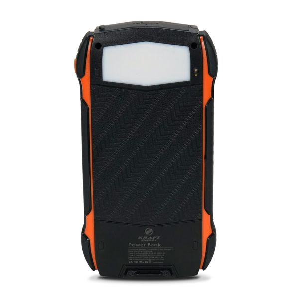 Повербанк з сонячною панеллю 30000mAh Power Bank Kraft TPB-1830SLP Orange 18W QC2.0 LED-ліхтар