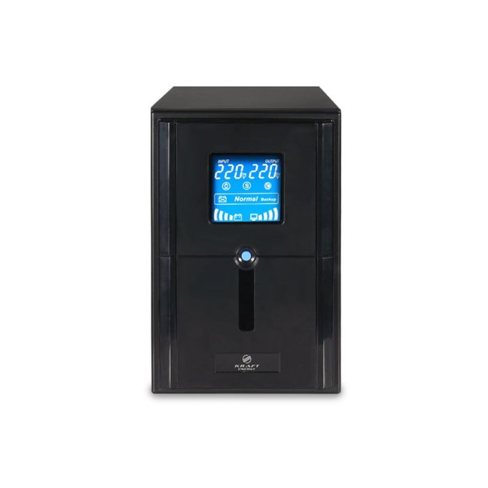 Джерело безперебійного живлення Kraft KRF-PSW1000VA/800W(LCD)24V UPS під зовнішній акумулятор