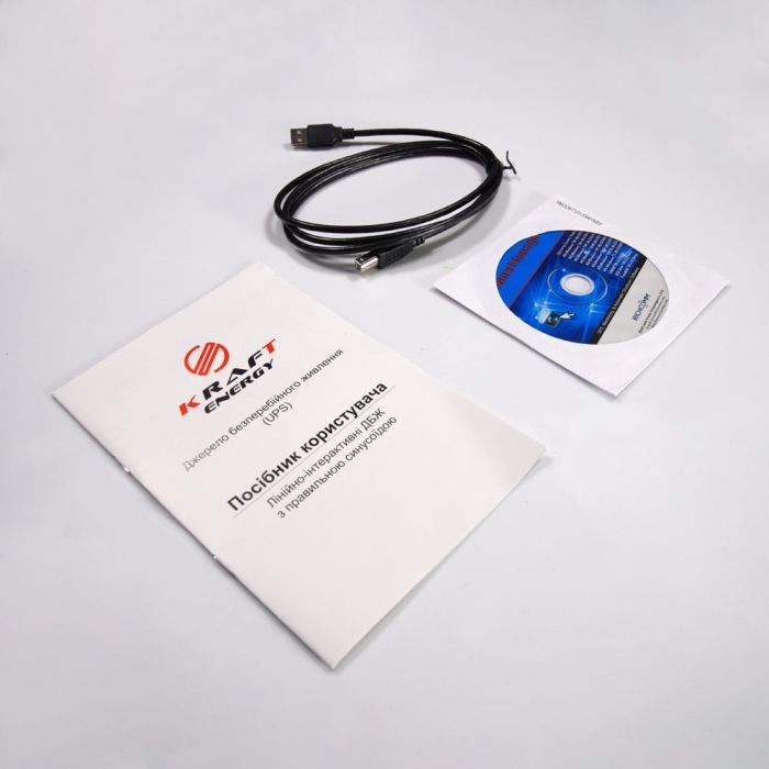 Джерело безперебійного живлення Kraft KRF-PSW1000VA/800W(LCD)24V UPS під зовнішній акумулятор