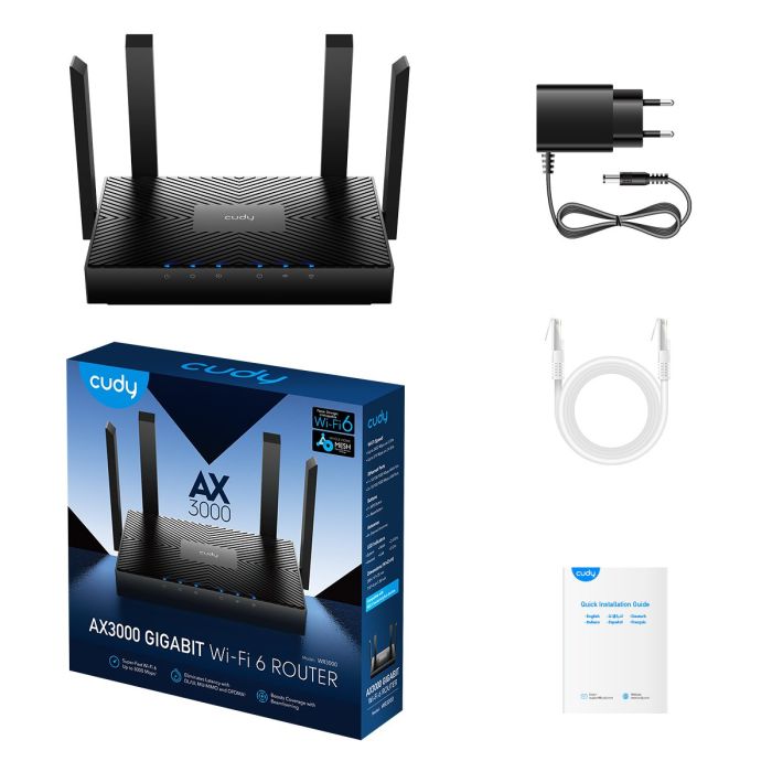 WiFi 6 Mesh-маршрутизатор Cudy WR3000 дводіапазонний гігабітний AX3000