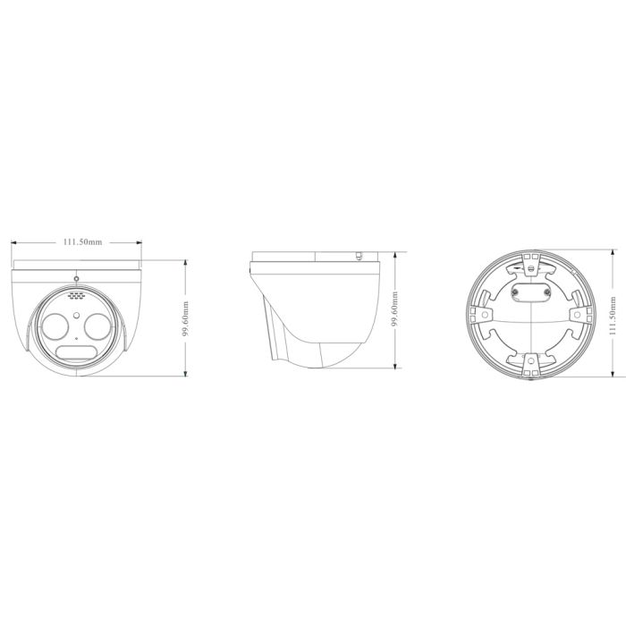 Тепловізійна IP-відеокамера TVT TD-5525E1-VT(3/PE) Thermal 256*192 f=3.2mm Optical 5Mp f=4mm