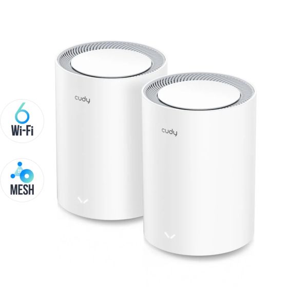 Маршрутизатор WiFi Mesh-система WiFi 6 Cudy M1800 (2-Pack) 2 штуки дводіапазонні гігабітні AX1800