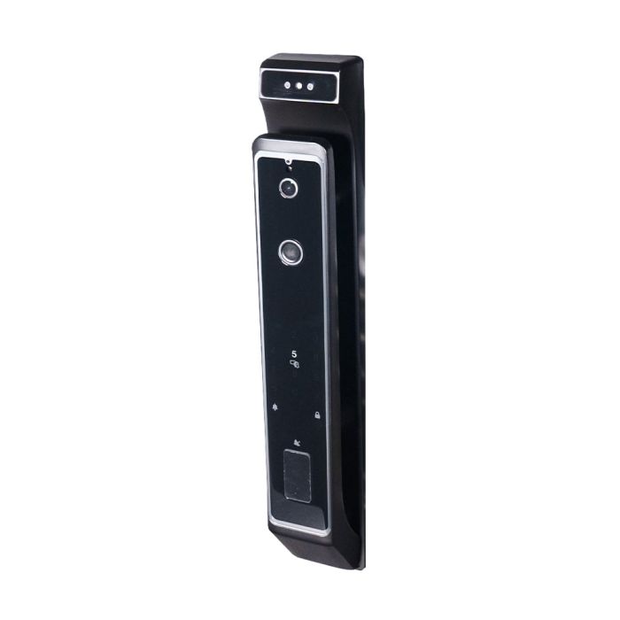 Замок біометричний автономний Trinix TRL-8801BTV Black з Bluetooth, розпізнаванням облич, зчитувачем відбитків пальців і карт Mifare