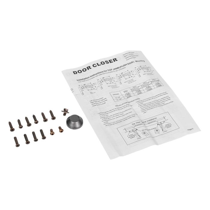 Дверний доводчик Dortec DT-63 Graphite 45-65 кг
