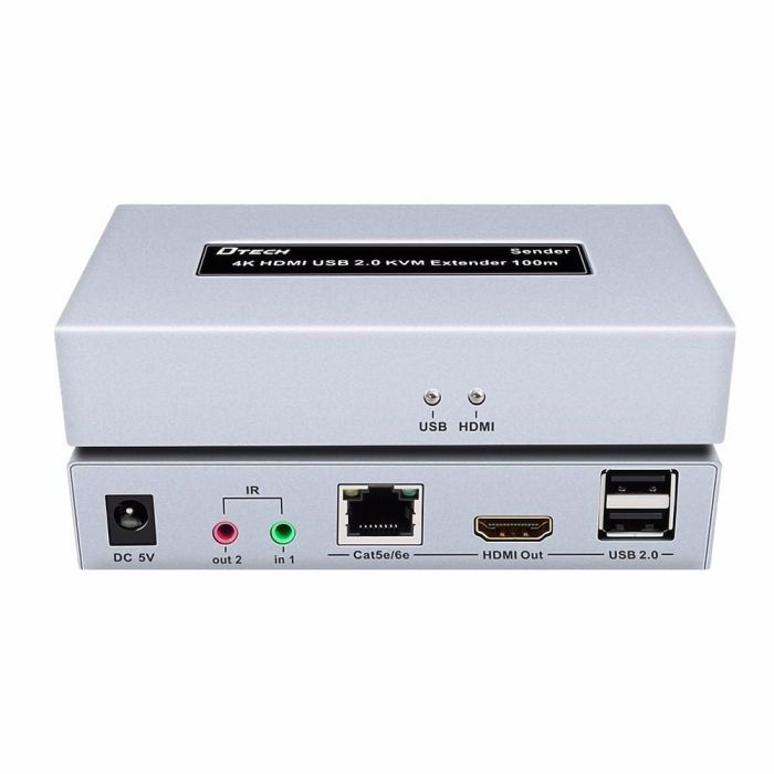 Подовжувач 4K HDMI і USB 2.0 KVM 100m Dtech DT-7051