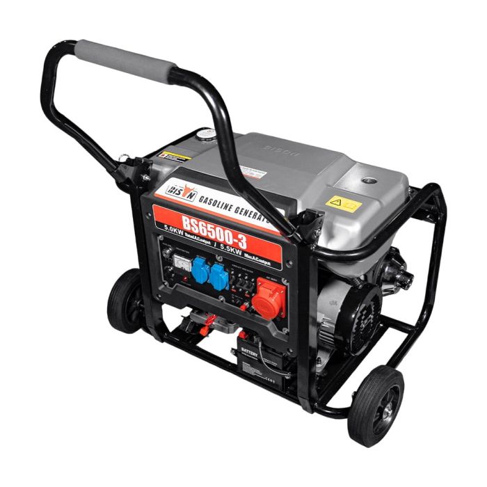 Генератор бензиновий трифазний 5 кВт Bison BS6500-3