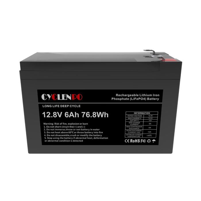 Акумуляторна батарея літій-залізо-фосфатна 12.8В 6Аг Cyclen 12.8V 6AH LiFePo4