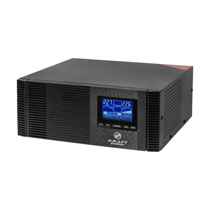 Гібридний інвертор 1200VA/1kW Kraft KRF-AVR1200VA/1КW-12V (MPPT 30А) для підключення сонячних панелей