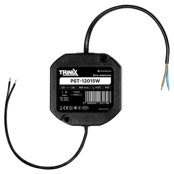 Блок живлення Trinix PST-12015W 12V/1.5A вологозахищений IP67