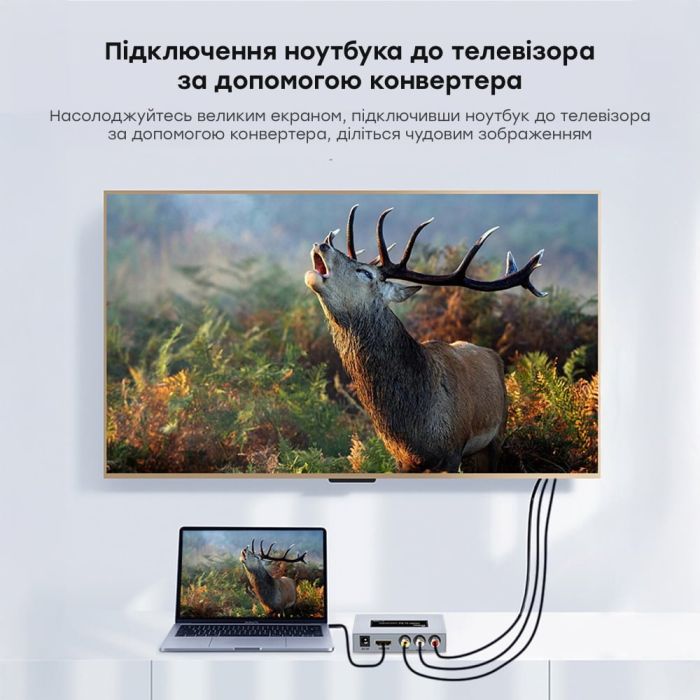 Конвертер відеосигналу HDMI-AV Dtech DT-7019A