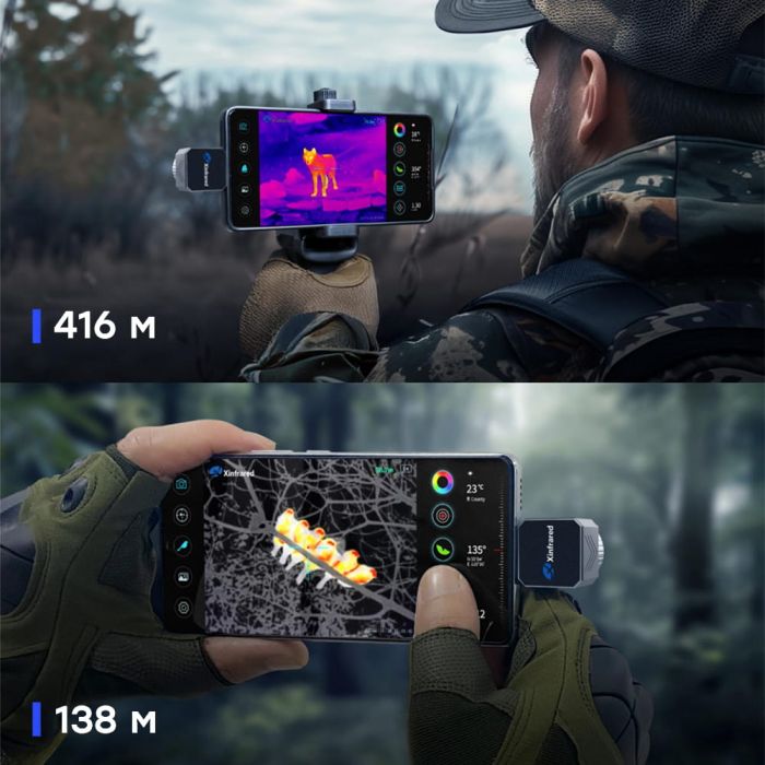 Тепловізор для смартфона на Android Xinfrared XH15 + тримач / екран / далекомір