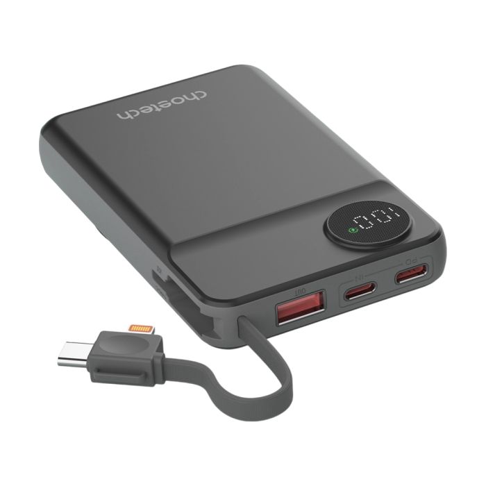 Повербанк 10000mAh Choetech B695 Black QC3.0 PD3.0 бездротова зарядка смартфонів та Apple Watch