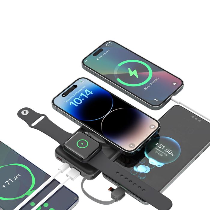 Повербанк 10000mAh Choetech B695 Black QC3.0 PD3.0 бездротова зарядка смартфонів та Apple Watch