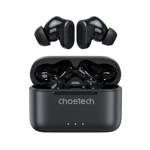 Бездротові навушники Choetech BH-T15 Black TWS, Bluetooth 5.2, ANC+ENC