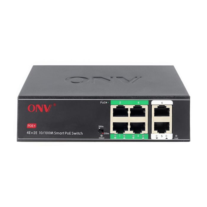 PoE-комутатор некерований 6-портовий ONV-H1064PSD з 4 портами PoE