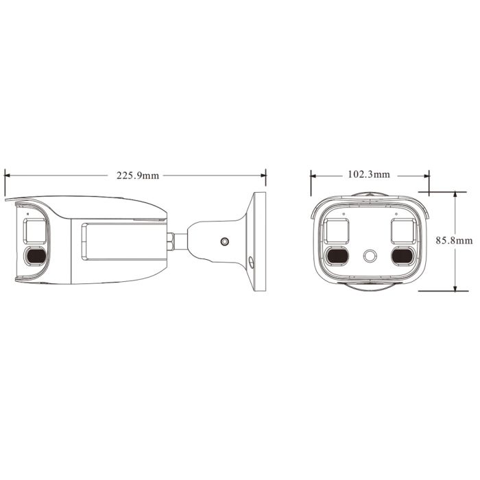 IP-відеокамера панорамна 4Mp*2 TVT TD-9482E3B-DP f=2.8mm, ІЧ+LED підсвічування, 2 мікрофони