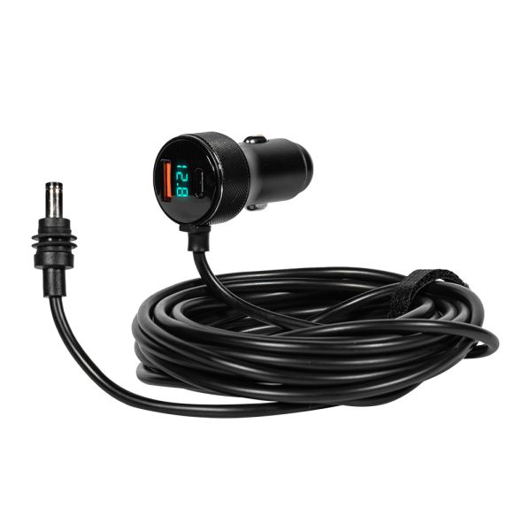 Кабель живлення для Starlink Mini E-NET автомобільний прикурювач/DC з USB Type-C та LED 5м