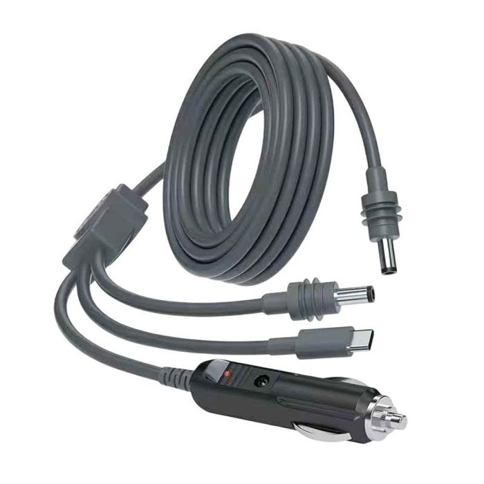 Кабель живлення 3 в 1 для Starlink Mini E-NET автомобільний прикурювач, DC Plug та USB Type-C Plug 5м