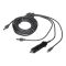 Кабель живлення 3 в 1 для Starlink Mini E-NET автомобільний прикурювач, DC Plug та USB Type-C Plug 5м