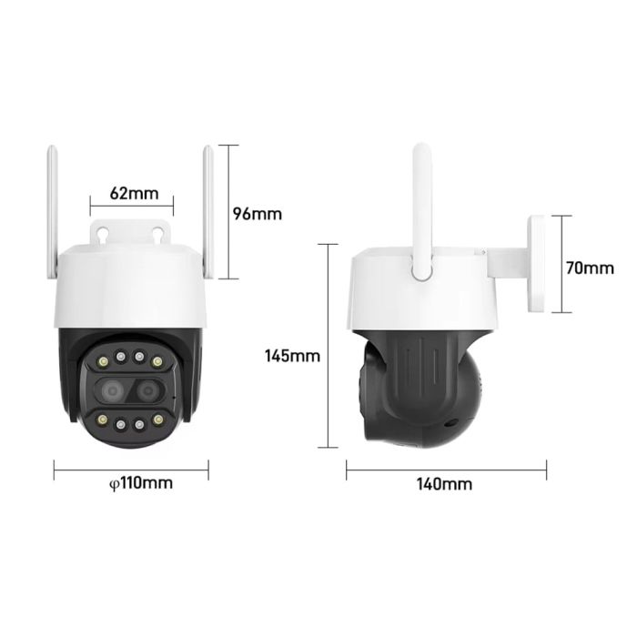 IP PTZ-відеокамера з WiFi 8Mp+8Mp Light Vision VLC-9284WI10Z/2C (Camhi Pro) f=3.6mm+8mm, ІЧ+LED-підсвічування, з мікрофоном