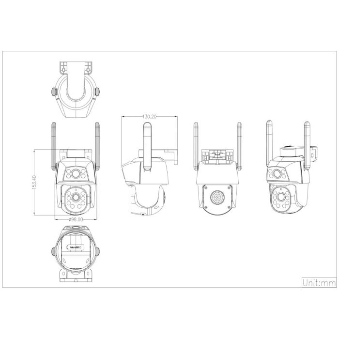 IP PTZ-відеокамера з WiFi 2Mp+2Mp Light Vision VLC-9192WI/2C (Camhi Pro) f=3.6mm+3.6mm, ІЧ+LED-підсвічування, з мікрофоном