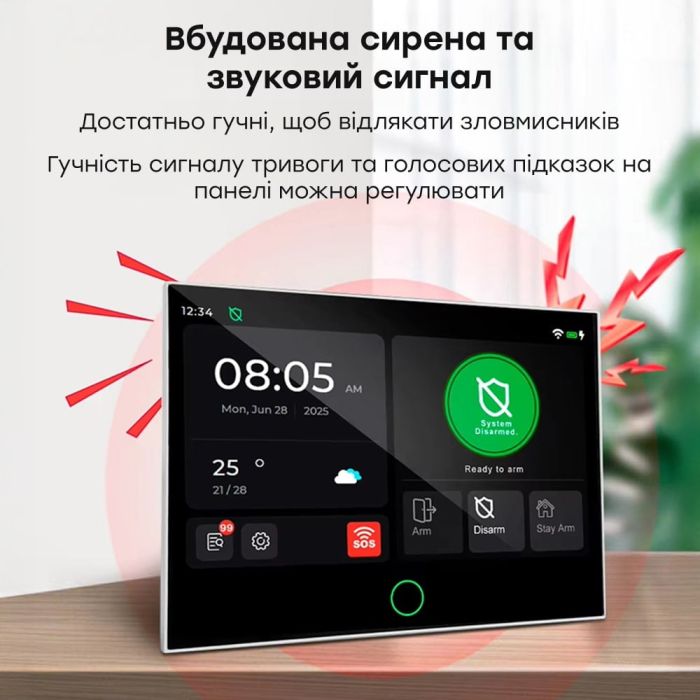 Комплект бездротової сигналізації Trinix TRX-4G-Kit(LCD)(WiFi) з WiFi та 4G LTE