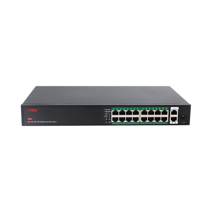 PoE-комутатор некерований 19-портовий ONV ONV-H1016PFD з 16 портами PoE