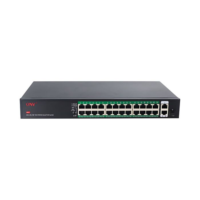 PoE-комутатор некерований 27-портовий ONV ONV-H1024PFD з 24 портами PoE