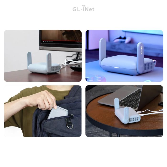 WiFi 6 маршрутизатор GL.iNet Beryl AX (GL-MT3000-EU) 2.5G дводіапазонний портативний