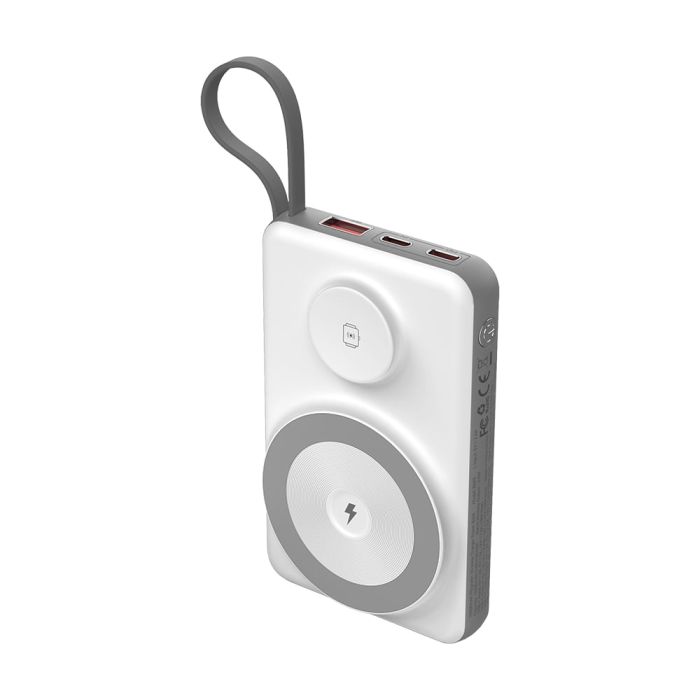 Повербанк 10000mAh Choetech B695 White QC3.0 PD3.0 бездротова зарядка смартфонів та Apple Watch