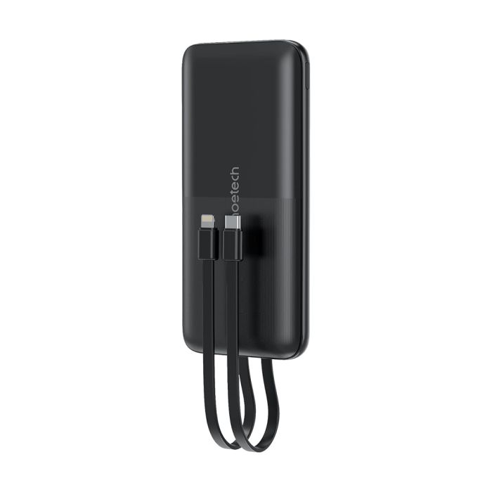 Повербанк 10000mAh Choetech B654 Black 22.5W QC3.0 PD3.0 вбудовані кабелі Type-C та Lightning