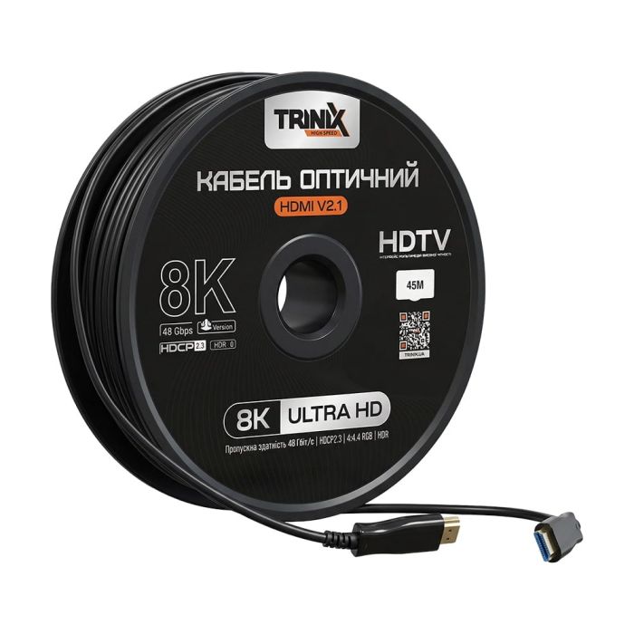 Кабель HDMI V2.1 оптичний 45м Trinix (AOC-HDMI8k-45m)