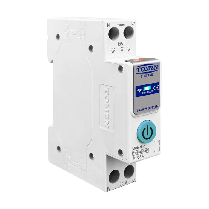 Розумний автоматичний вимикач з Wi-Fi (Tuya) TOMZN TOB9S-63M 63A з моніторингом енергоспоживання