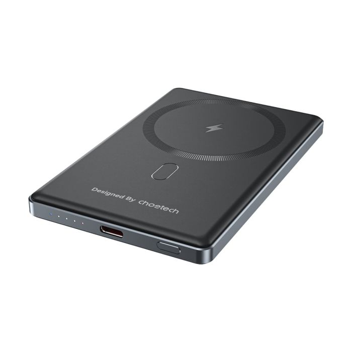 Повербанк 5000mAh Choetech B738 Black QC3.0 PD3.0 бездротова магнітна зарядка