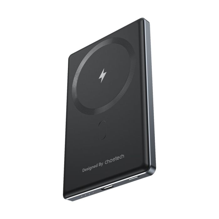 Повербанк 5000mAh Choetech B738 Black QC3.0 PD3.0 бездротова магнітна зарядка
