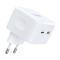 Мережевий зарядний пристрій Choetech Q5008 PD35W 2xUSB-C White
