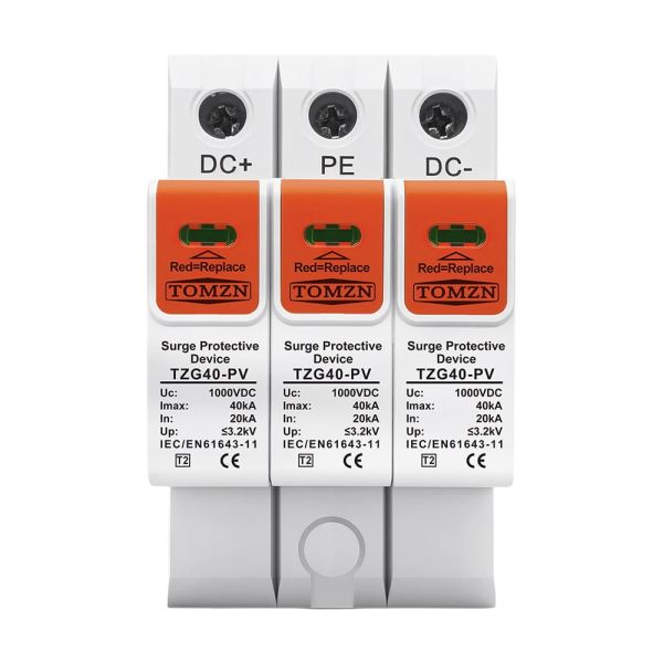 Обмежувач напруги TOMZN TZG40-PV 3P 1000V DC під DIN-рейку